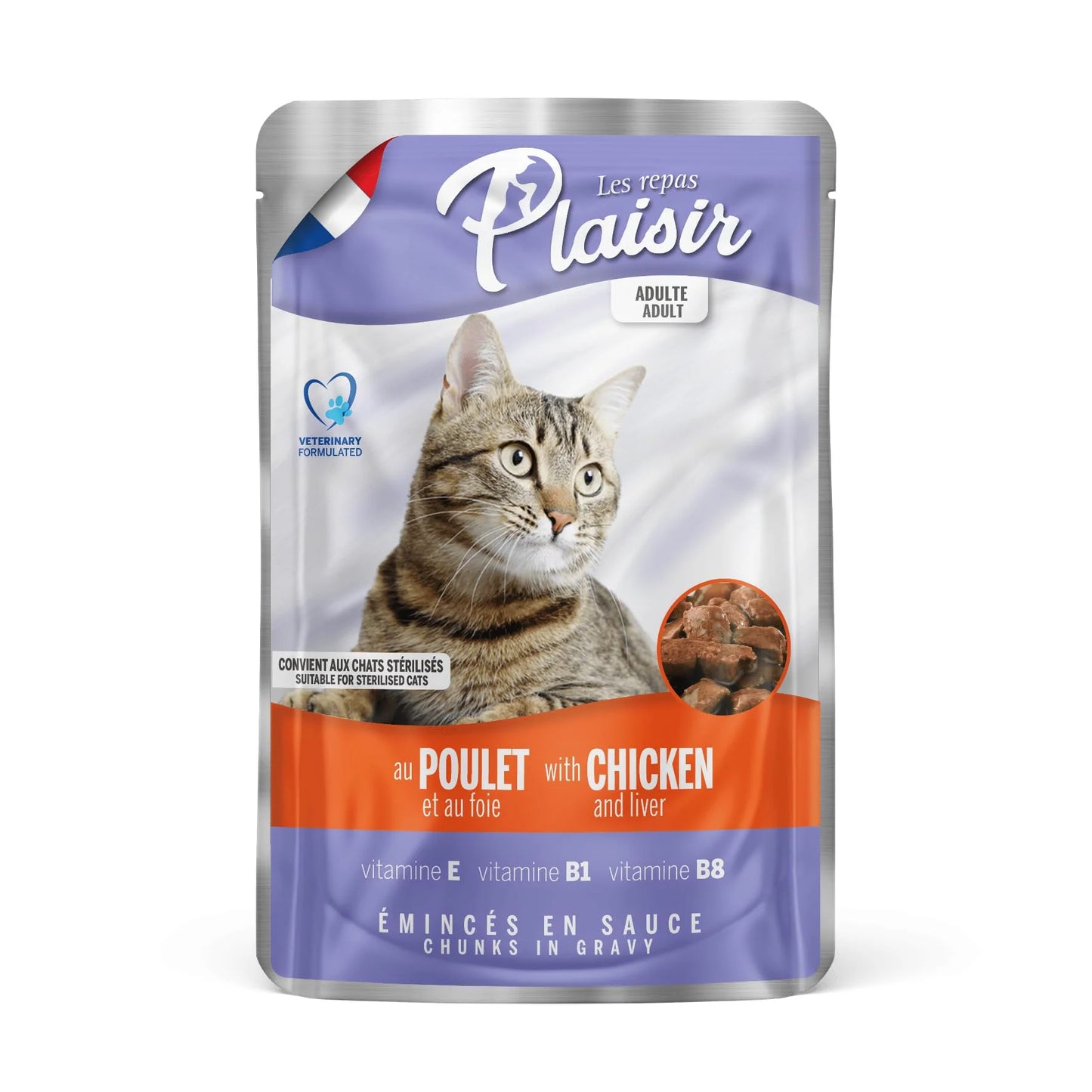 Plaisir pouch 100g بنكهة الدجاج
