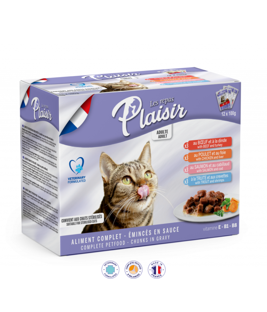 Plaisir pouch 100g بنكهة الدجاج